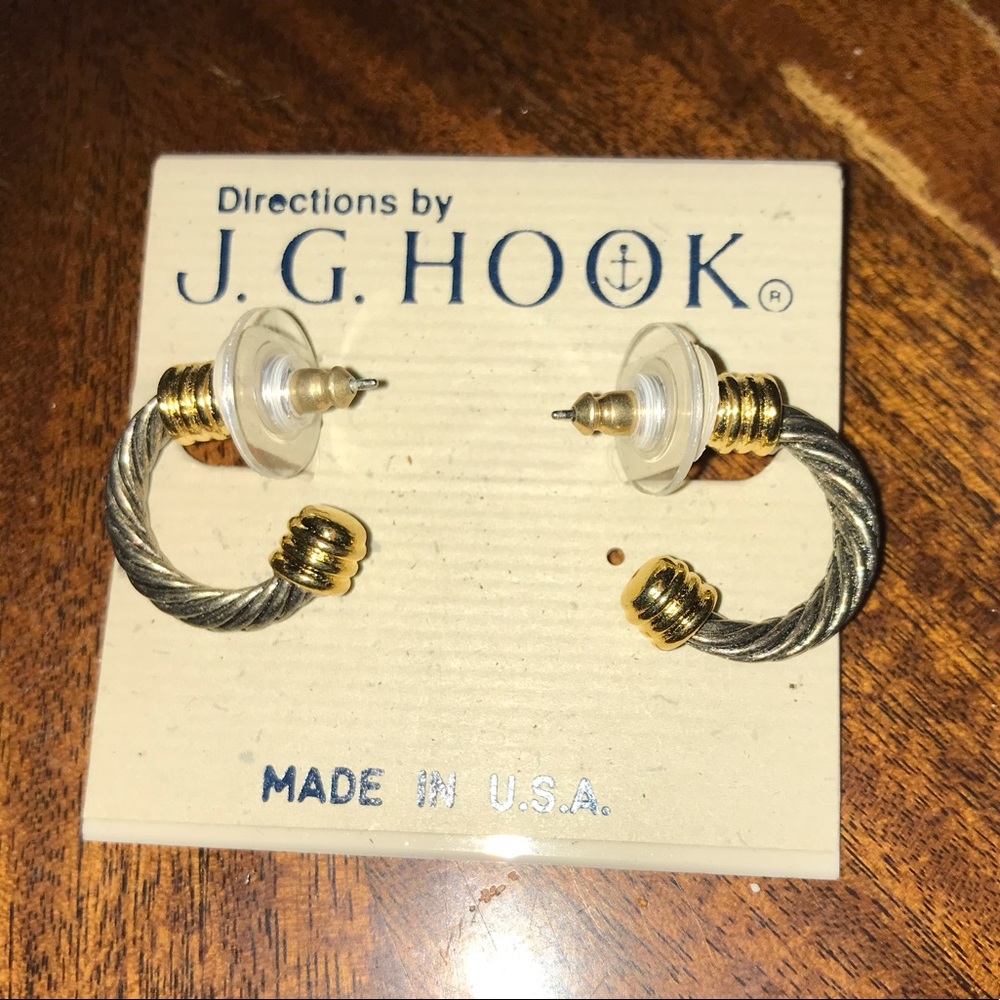 COPY - Vintage jg hook earrings made in USA new